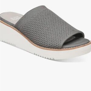 Eileen Fisher Telly stretch grey slides size 8.5